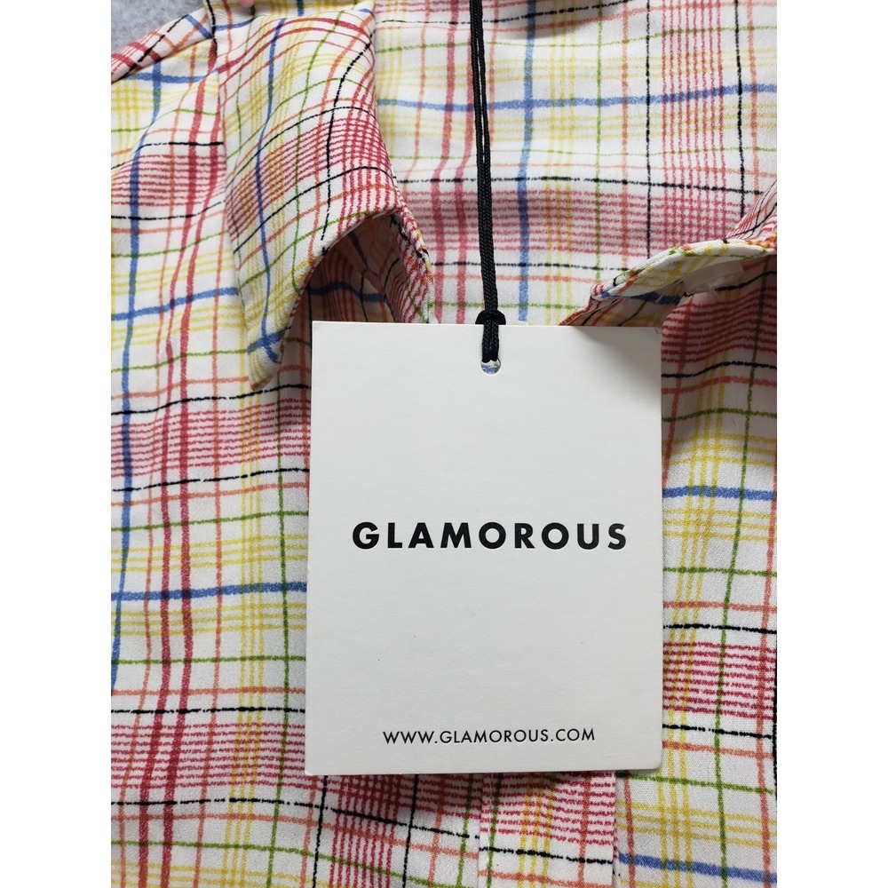 Glamorous Women Shirt Dresses 4 Multicolor Striped Button Front Collared Casual - Picture 11 of 15